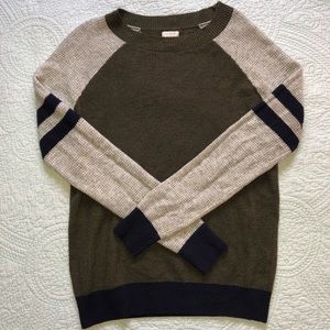 J.Crew Factory Varsity Stripe Waffle Sweater